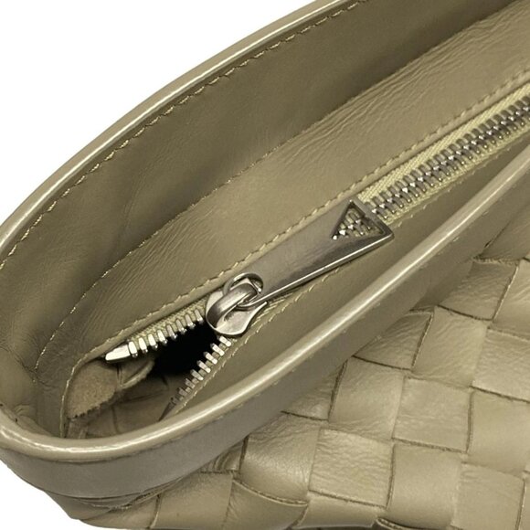 Auth BOTTEGA VENETA Intrecciato 650431 Taupe (Gray Beige) Leather - Picture 11 of 16